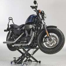 Datona  Motorradheber Mattbis 500 kg + 85 x 50 cm Gummiplattform Fu&szlig;bedienung &