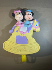 Vintage Disney Mickey  Minnie Mouse Rocking Horse Musical Crib Toy WORKS 864 