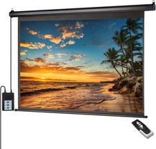 Motorized Projector Screen 100 Inch 16:9 HD Diagonal Indoor and Outdoor Movie Sc