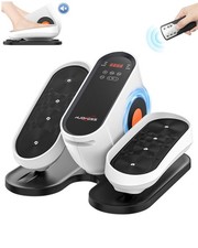 Under Desk Elliptical Machine Electric Ellipse Leg Exerciser While Sitting White