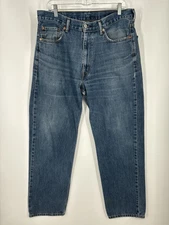 Levis 550 Jeans Relaxed Fit Tapered Leg Balloon Fit Dark Wash Mens Size 36x32