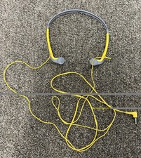 SONY MDR-430G Stereo WALKMAN Folding Headphones 1980's Yellow Untested SKU:N