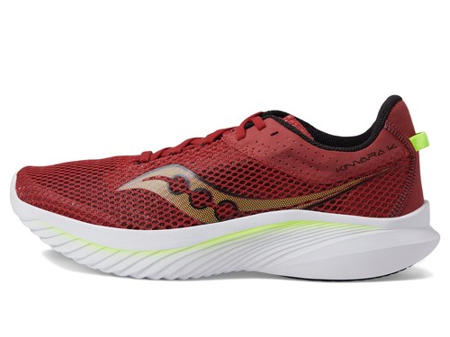 Saucony Men's Kinvara 14, White / Poppy Red / Yellow Size 11 - Afbeelding 6 van 7
