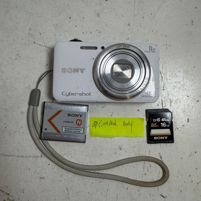 Sony Cyber-shot DSC-WX60 White 16.2MP 8x Optical Zoom Compact Digital Camera