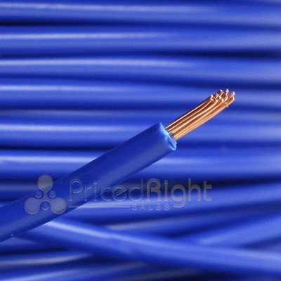25FT True 100% Copper 18 Gauge Remote Wire AWG Blue Memphis Audio 18REM1000
