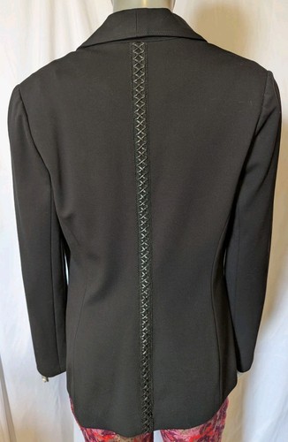 Veste Blazer Femme En Daim Noir Designer By Revue - Taille 10, Occasion Très Bon état