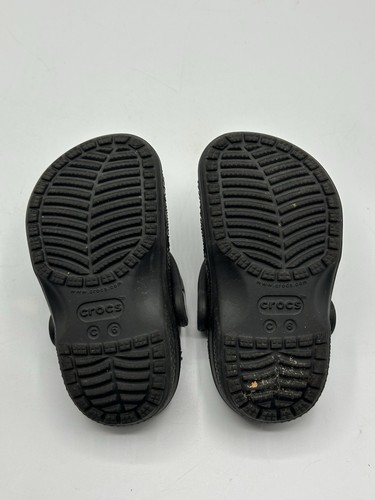 Crocs Unisex Size C6 Boys Girls Kids/Toddlers Classic Clogs Shoes - Black & Gray - Picture 14 of 15