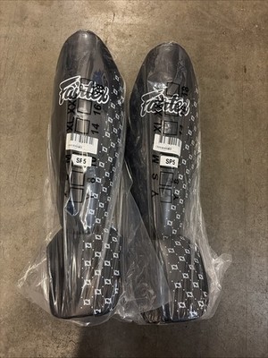 Fairtex Shin Pads Guards SP5 Muay Thai Protection Kickboxing MMA Sparring Sz M