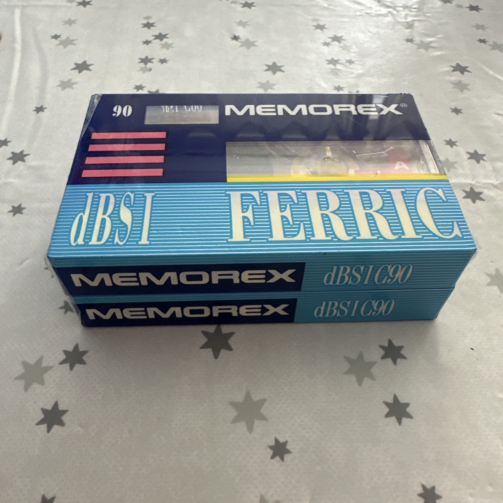 2  New Vintage 1989 MEMOREX dBSI C90 - Blank Audio Cassette Tape NEW  SEALED