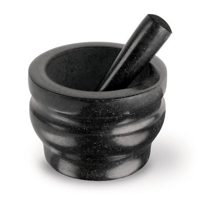 Cole & Mason Granit Mörser 10,5xØ14 cm schwarz mit Stößel Reibschale für Gewürze