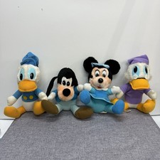 Vintage Disney Mickey's Christmas Carol Plush Stuffed Toys Hardees 1984 Lot of 4