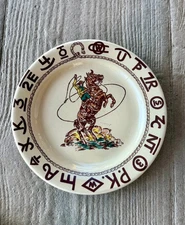 WALLACE CHINA WESTWARD HO RODEO 9” PLATE  True West 1991
