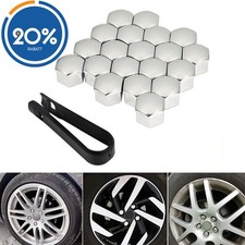 20x Radschraubenkappen Abdeckungen Radmuttern Set 17mm Chrom Glanz + Neu