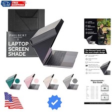 4-in-1 Laptop Sun Shade - Slim Hood Screen Shade, Privacy Screen, Heat Protec...