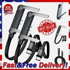 2-in-1 Invisible Holder Charger Cable–240W Fast Charging Cord with Phone Stand