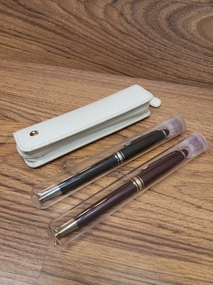 2 MONTBLANC Meisterstuck Classique 164 + *RARE* White Single Pen Zipper Case
