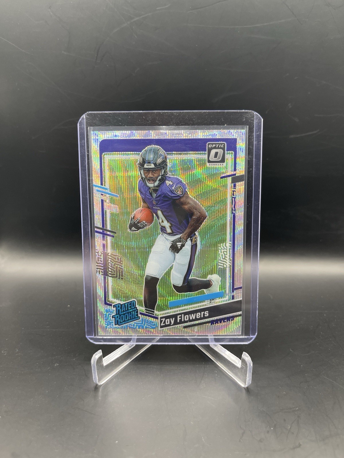 2023 Panini Donruss Optic Wave Prizm /300 Zay Flowers #210 Rookie RC