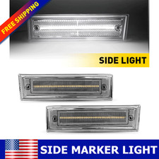 For Chevrolet Suburban 1981-1991 Smoked White LED Front Side Marker Lights LH+RH
