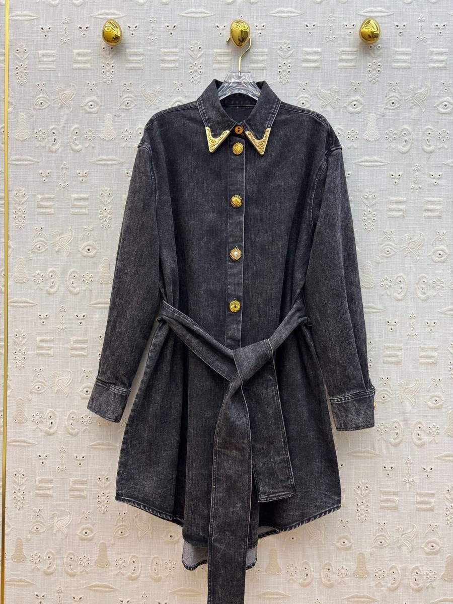 schiaparelli denim dress Schiaparelli Inspired Denim Bustier Ivory Dress. Chose M Siz 6