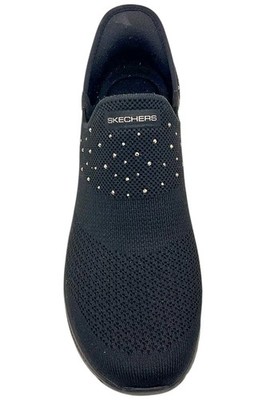Skechers Women's Slip-ins Virtue Rhinestone Shoes Starlight Black