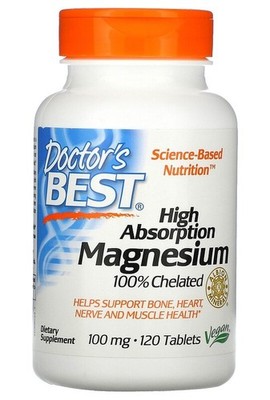 Doctor's Best High Absortion Magnesium 100 mg   120 Tabletten (12,29 EUR/100 g)