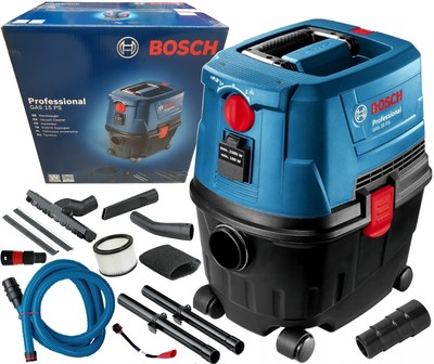 Bosch Nass-/Trockensauger Industriestaubsauger GAS 15 PS + Zubehör 06019E5100