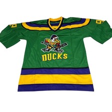 BRAND NEW Adam Banks Mighty Ducks Hockey Jersey XXL Embroidered Fight Strap