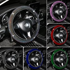 Car Steering Wheel Cover 38cm15 Shiny Rhinestone Bling Diamond For Girl Lady