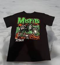 Misfits The Attack Skeleton Grim Reaper Halloween Pumpkins Shirt Small Vintage