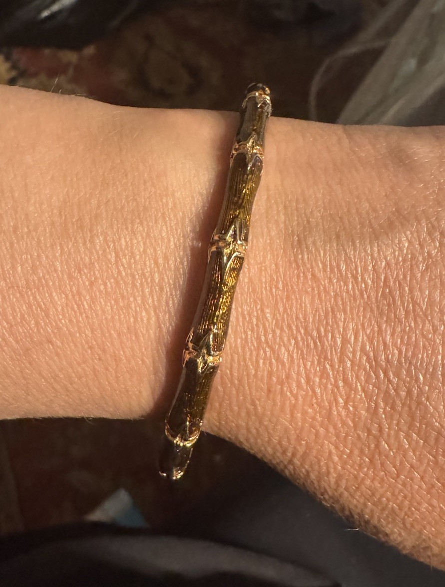 Vtg Kenneth Jay Lane KJL Enamel Bangle Bracelet - image 1