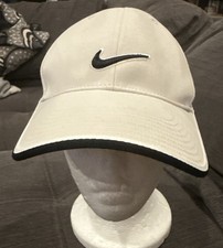 Nike Golf Unisex Adult White with Classic Black Swoosh Hat Cap One Size Fits All