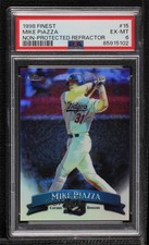 1998 Topps Finest No-Protector Refractor Mike Piazza #15 PSA 6 HOF 4hj