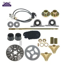 New Drift Trike Go Kart Rear Live Axle Kit Sprocket Hub Brake Assembly Hub Chain