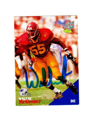 Willie McGinest signed autograph 1994 Classic rookie football card Patriots USC#. rookie card picture