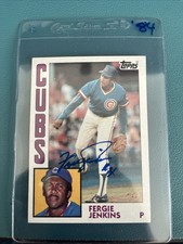 1984 Topps - Fergie Jenkins #483 Autograph HOF Chicago cubs