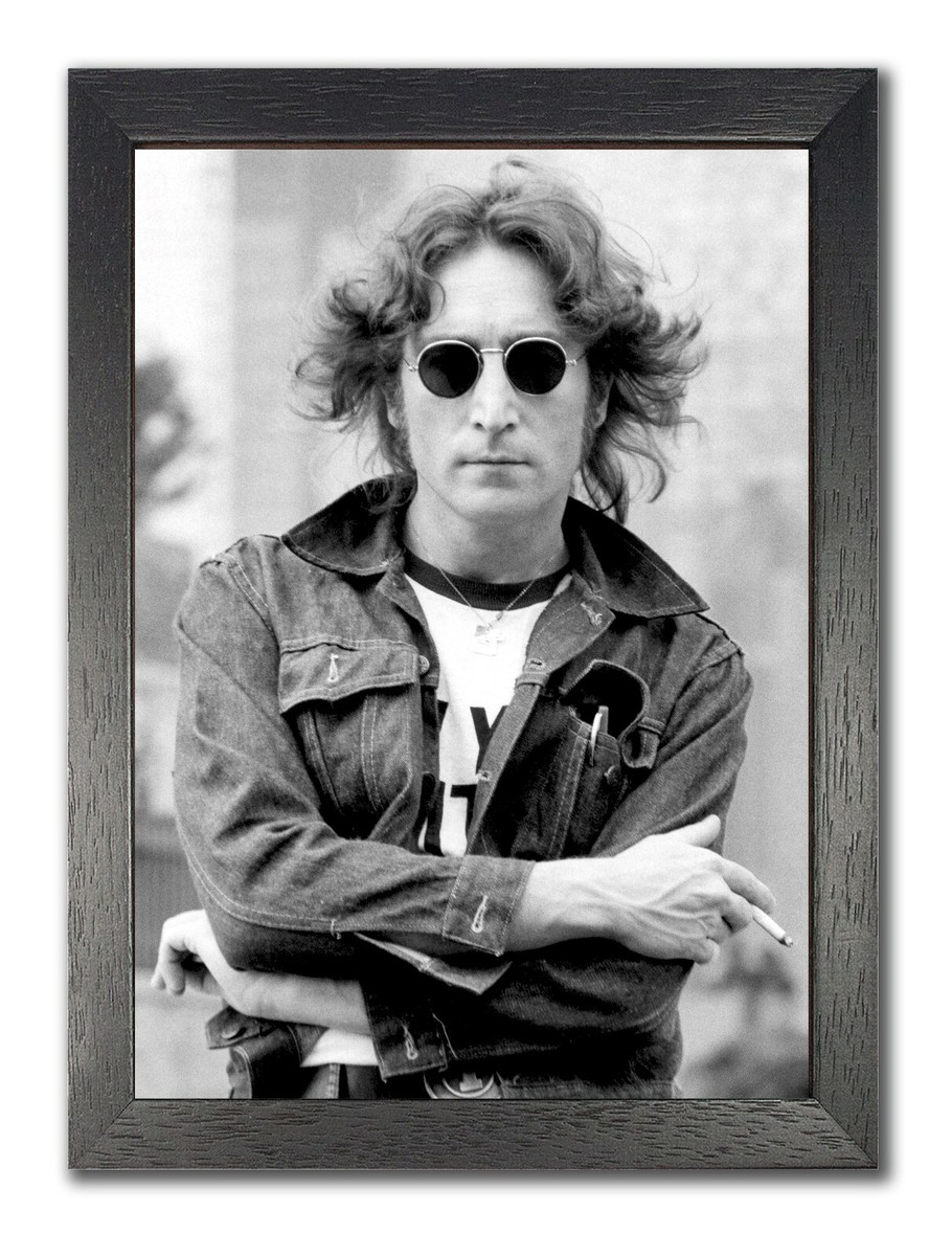 John Lennon Smoking Bw Beatles Singer Celebrity Music Star