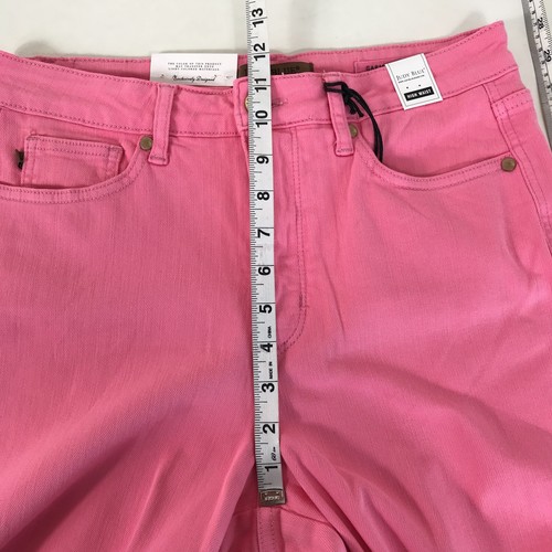 NEW Judy Blue High Rise Control Top Wide Leg Crop Jeans Women's Size 9/29 Pink - Picture 6 of 14