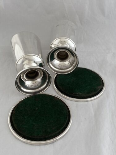 Sterling Silver Wine Cups & Coasters 1972 Birmingham CASED Wedding Gift - Picture 10 of 12