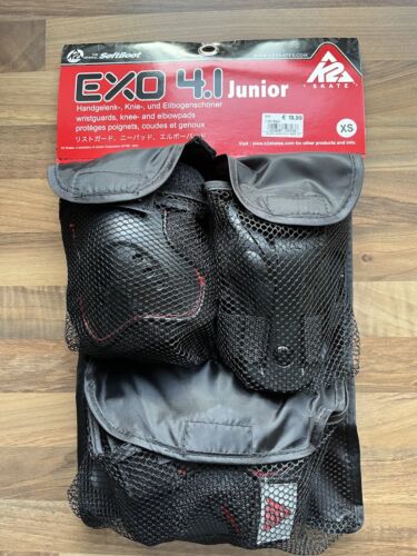 K2 Exo Junior Pad Set XS Schützausrüstung Handgelenk, Ellbogen Und Knieschoner - Bild 1 von 1