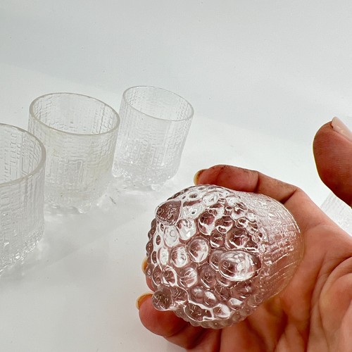 Iittala Finland Tapio Wirkkala Ultima Thule 2 1/4" Shot Cordial Glasses Set Of 5 - Picture 18 of 24