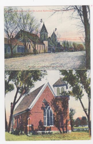 Delta,Colorado,Churches,2 Views,Delta County,c.1909 - Afbeelding 1 van 1