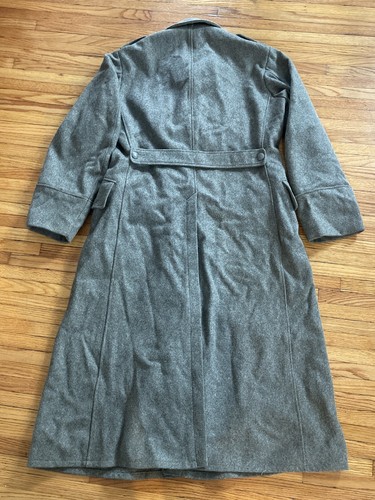Vintage 40s 1944 Mens Size 48L WWII US Army Officer's Overcoat Trench Coat WW2 - Picture 2 of 9