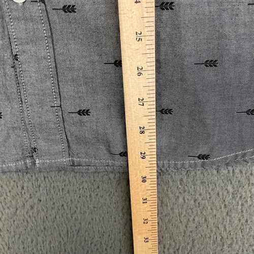 Element Shirt Mens Large Gray Geometric Long Sleeve Button Up Skater Dad Casual - Picture 3 of 8