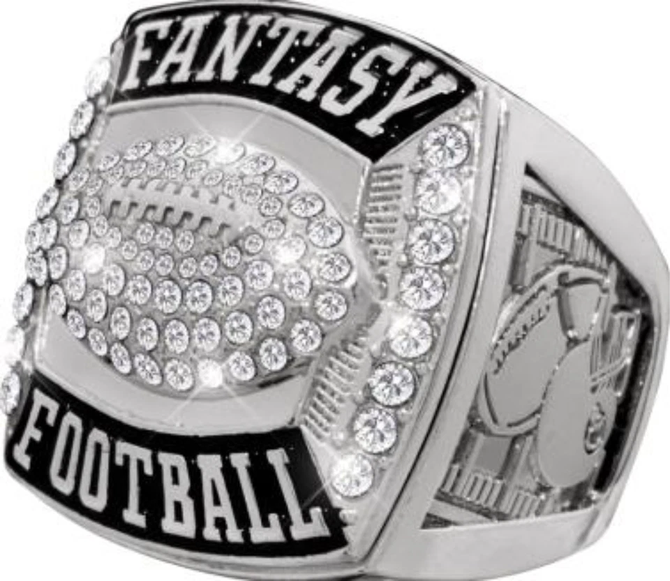Anillo de campeonato de fútbol de fantasía ganador trofeo oro o plata Foto 2 de 3