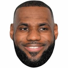 LeBron James Smile Celebrity Mask, Flat Card Face