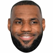 LeBron James (Smile) Celebrity Mask, Flat Card Face