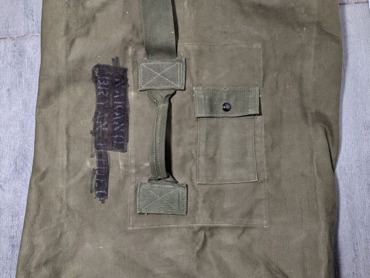 Vintage US Army Military Barrack Laundry Duffel Bag | eBay