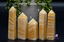 Orange Calcite Tower 2.7"-4.6"/68mm-118mm