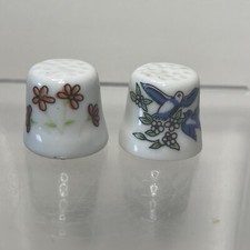 Pair Of Vintage Porcelain Decorative Thimbles...