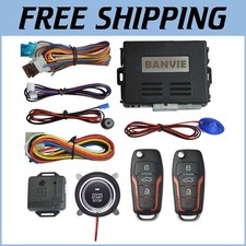 Premium Keyless Entry Remote Engine Starter - Stylish Push Button Ignition Kit